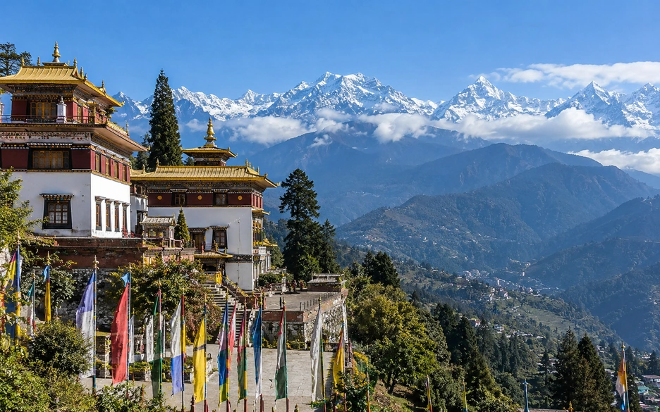 Sikkim Monasteries Valleys and Mountain Views